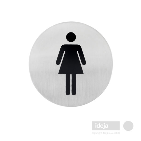 Inox oznaka samoljepljiva okrugla WC