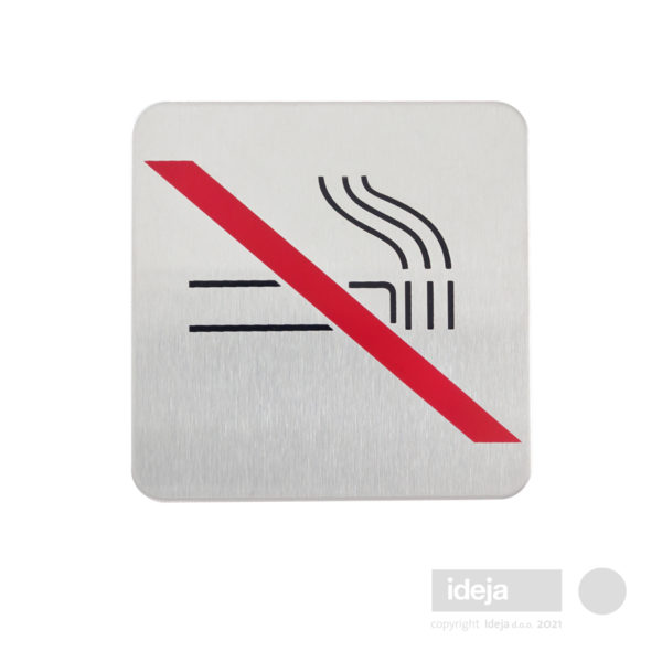 samoljepljiva oznaka zabranjeno pušenje inox