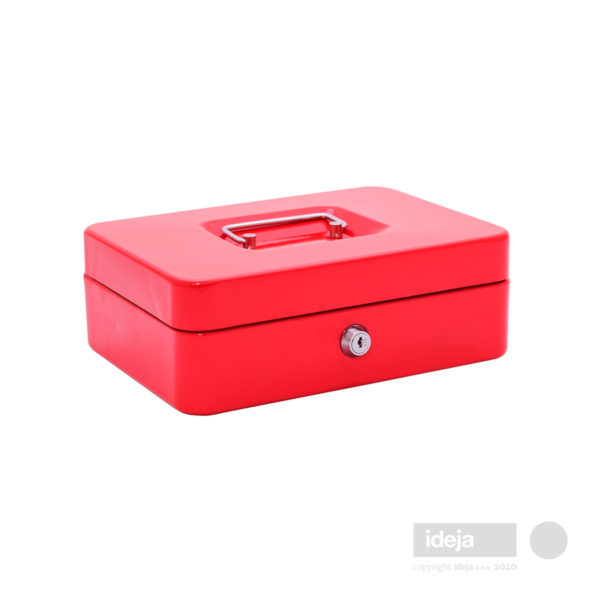 Prijenosna kasica metalna crvena ključ 3 veličine