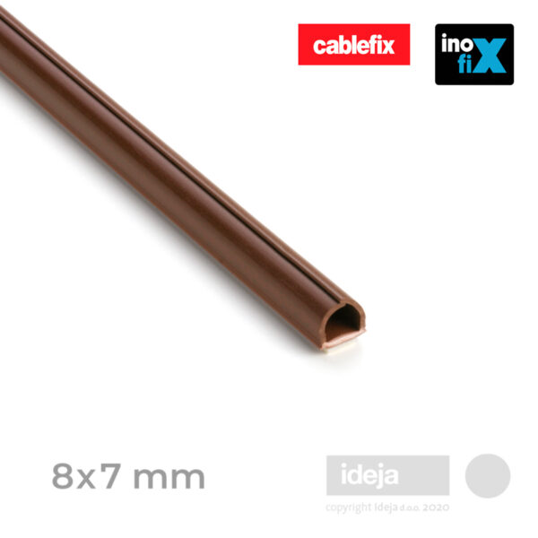 Kanalica Cablefix / 8×7 mm samoljepljiva savitljiva / smeđa / 4m