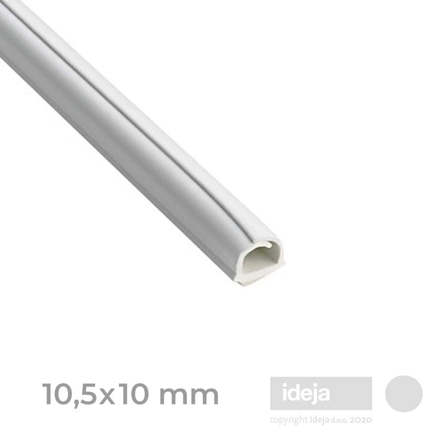 Samoljepljiva gumena kanalica Cablefix / bijela 10,5x10 mm / 3m