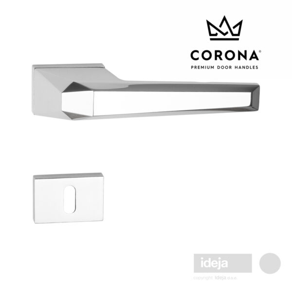 KVaka-Corona-Prisma-RT-kvadratna-krom-sjaj-rozeta-kljuc
