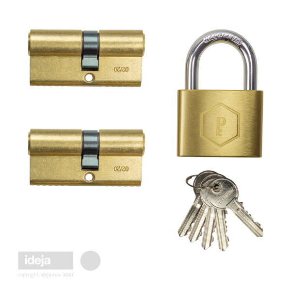 Protect set na isti ključ 30x35 (2 kom) i lokot 50mm na isti ključ