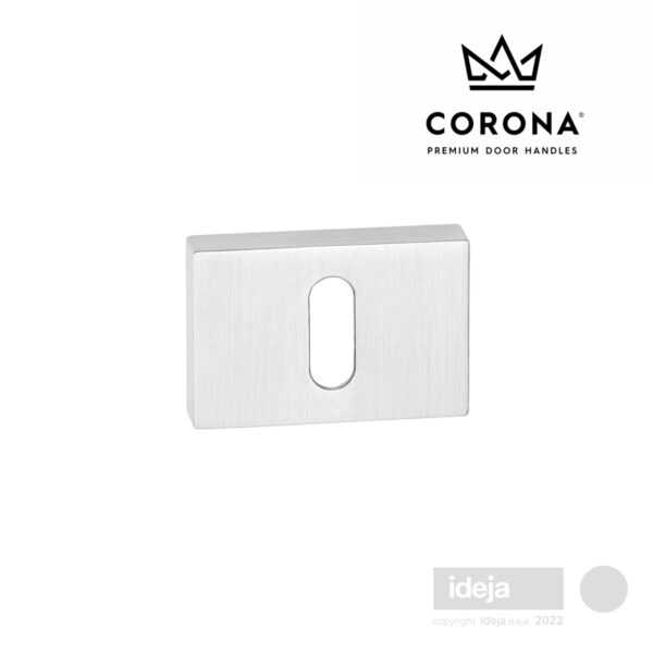 Rozeta-Corona-kvadratna-krom-mat-kljuc