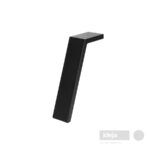 Crna noga za stol ili stolić Sensa od crnog metala s pločom za montažu na vrhu visine 31 cm.