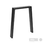 Crna metalna noga za stolić i klupu Neo sa montažnom pločom na gornjem dijelu visine 40x45 cm.