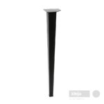 Crna metalna noga za stol Vintage, visine 71 cm s pločom za montažu na vrhu.