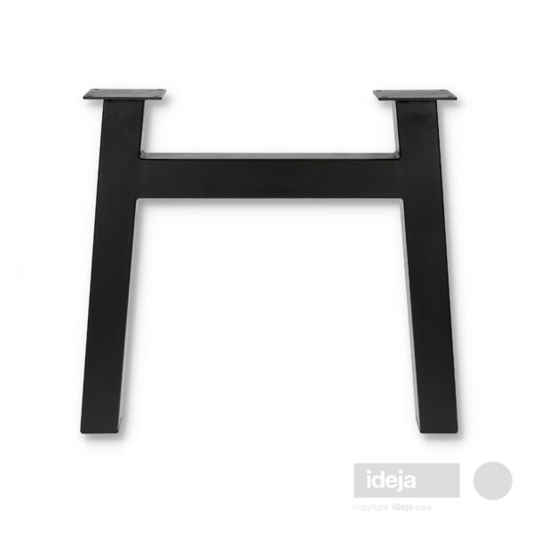 Crna metalna noga za stol visine 71 cm, modela 'Essence' s pločom za montažu na gornjem dijelu noge.