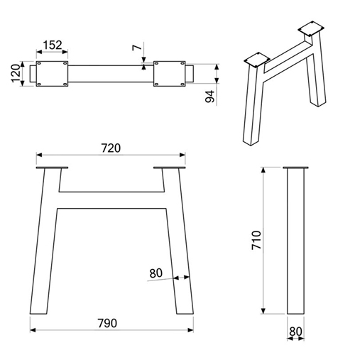 The-Essence-table-leg-black-2-pcs-sketch