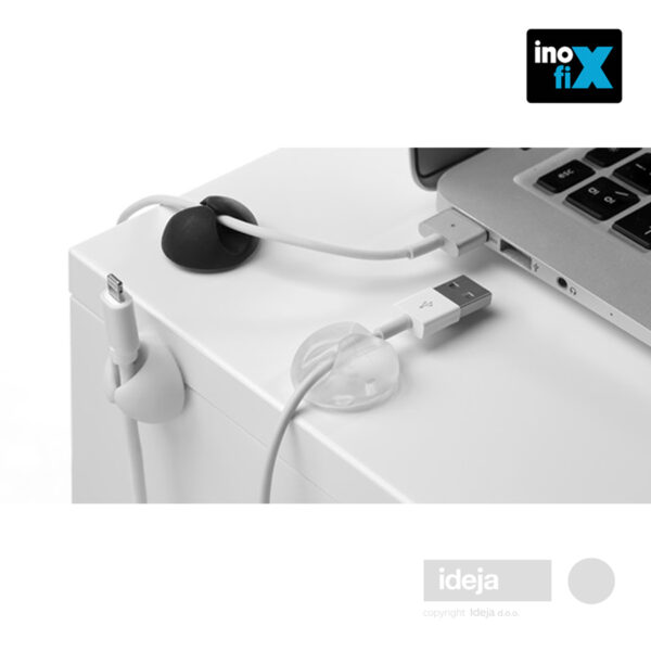Inofix-jednostruki-veliki-držač-za-kablove-crno-bijeli-7101-1-upotreba